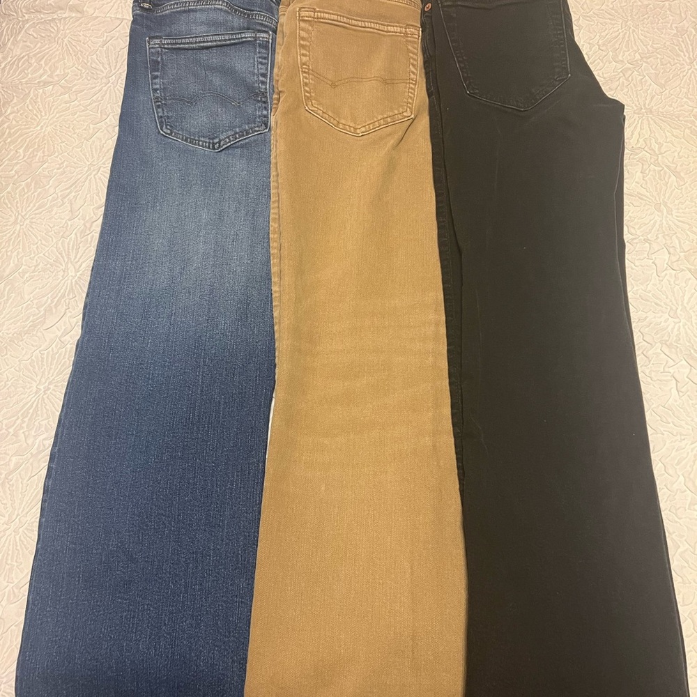 American Eagle Outfitters Men's Bootcut Jeans - Blue, Tan, Black